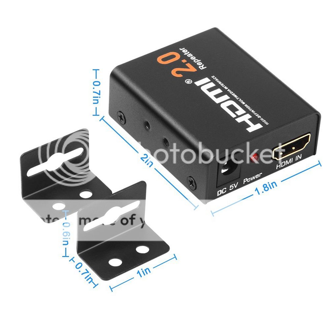 4K HDMI 2.0 Repeater 2160P Signal Amplifier Extender Signal Booster To